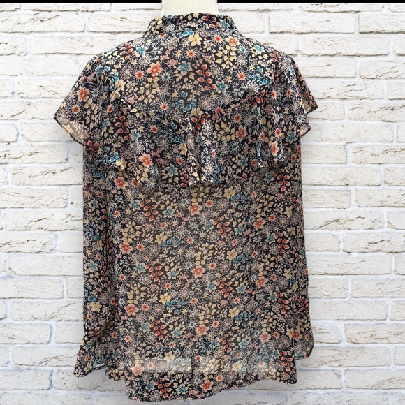 Flying Tomato Floral Print Women's Top / Blouse Size 2X - Picture 3 of 4